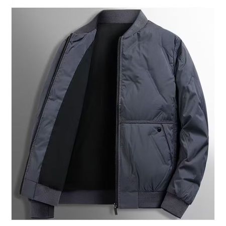 Simple Cotton-padded Coat Men's Baseball Collar Casual Flight Jacket